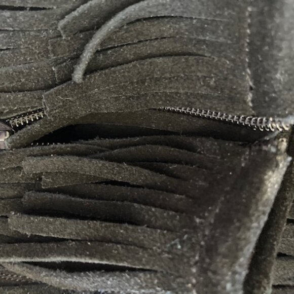 Minnetonka ankle boots with wedge heel in Black suede - Picture 3 of 5